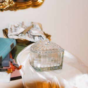 Heart Glass Jewelry Box